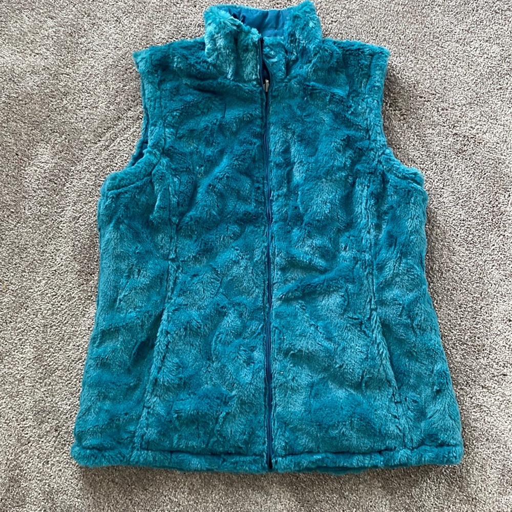 NWT Free Country Reversible Teal Vest SIZE M